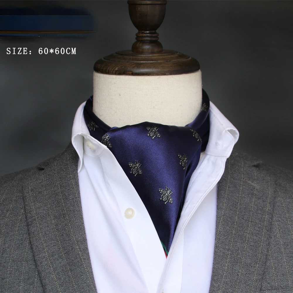 Face Scarf Mask - British Men's Silk Scarf Small Square