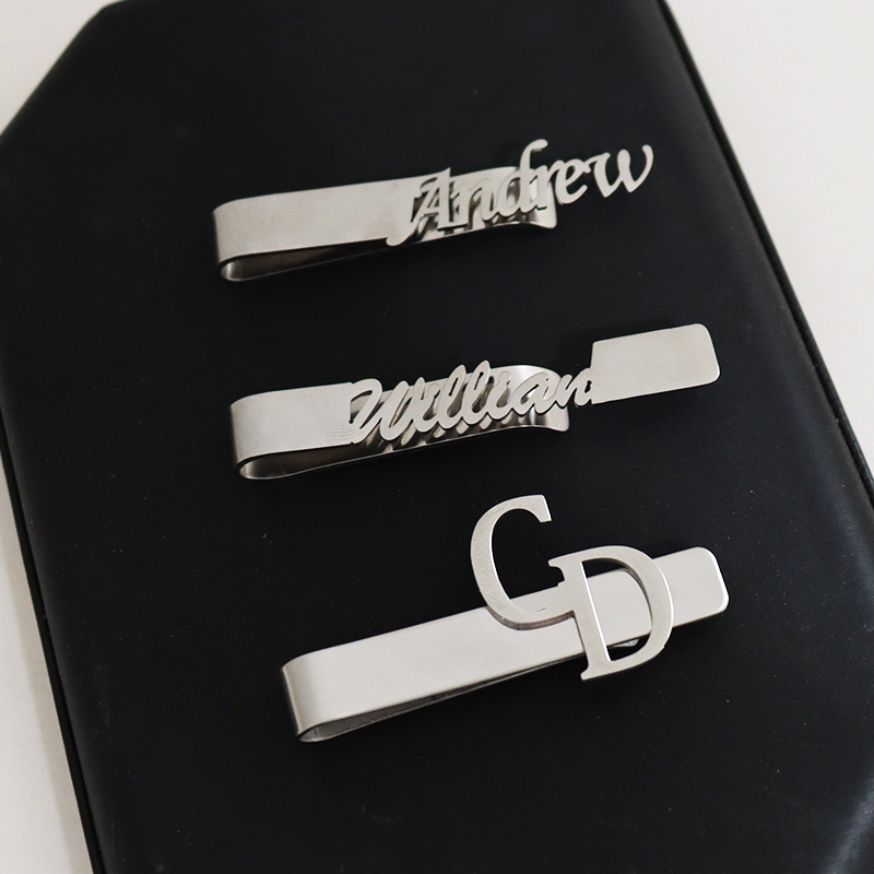 DIY Letter Name Pattern 4.8*0. - Tie Clip Silver review and price